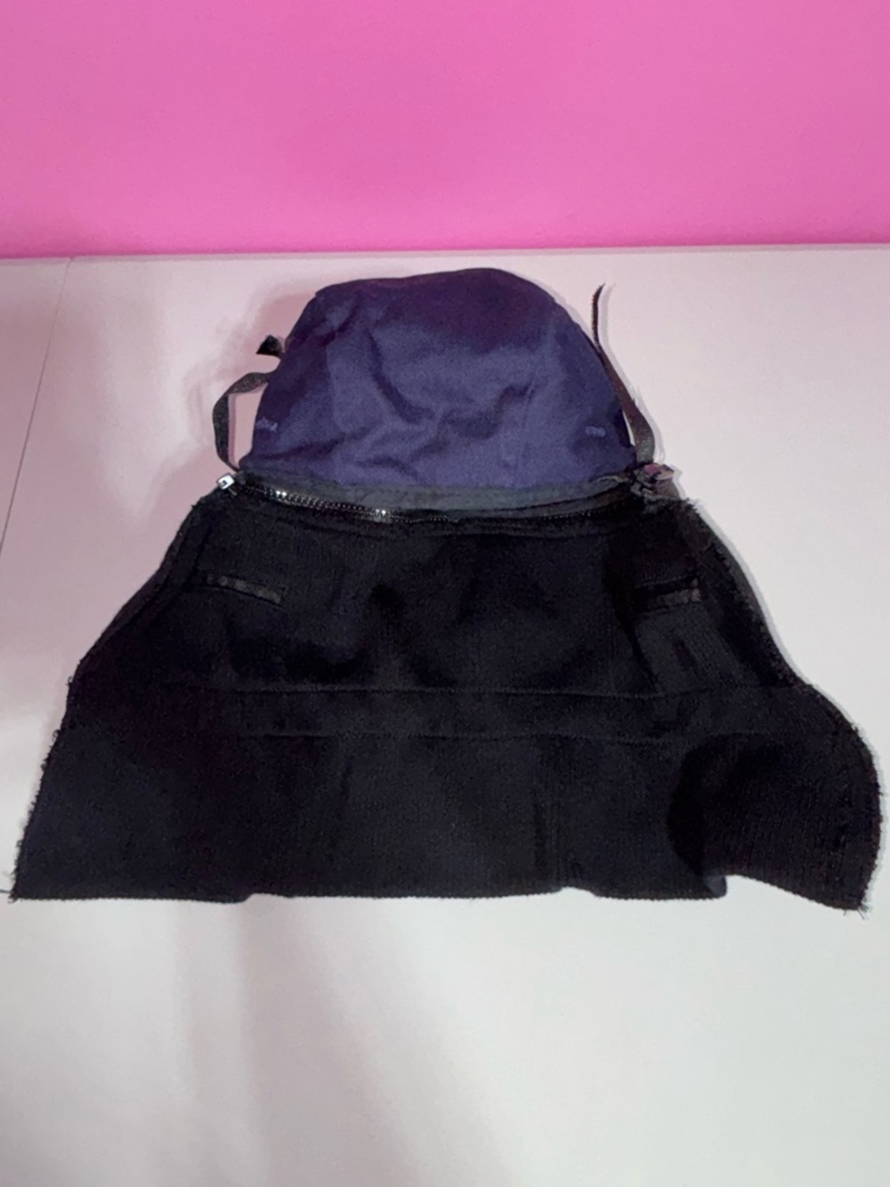 Black and Navy Men’s Convertible Hat Hood